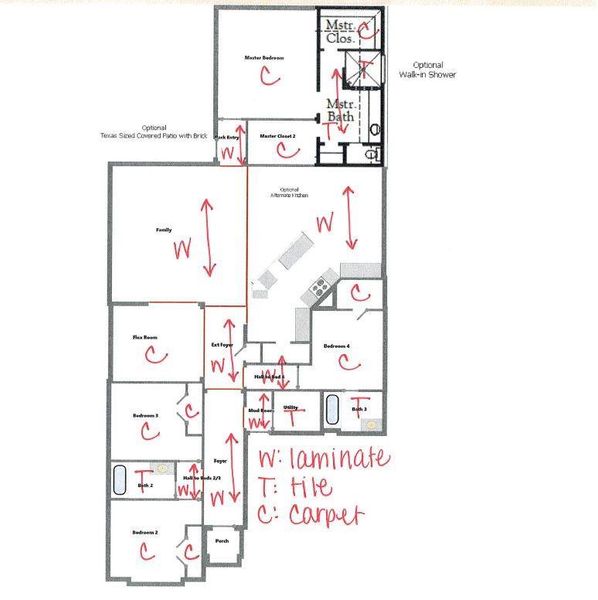 2D floor plan layout of this home in Wildtree, Magnolia, TX (Image 3). 2D floor plan layout of this home in Wildtree, Magnolia, TX (Image 3).