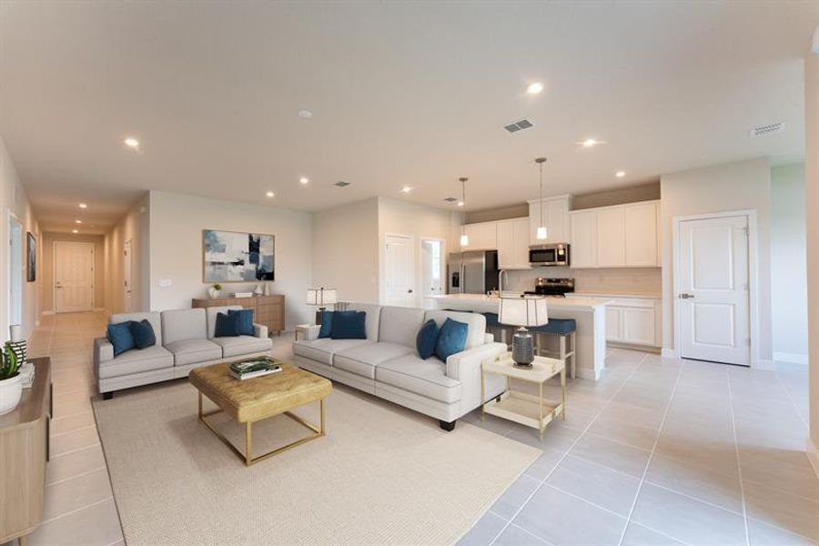 Representative furnished interior of a home built from the Harrison by Ryan Homes in The Palms at Venetian Bay, New Smyrna Beach (Image 6).