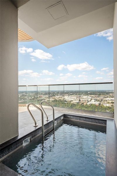 Personal private balcony pool.