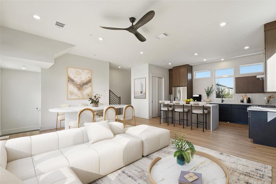 Furnished interior view inside a new home in , Dallas (Image 17).