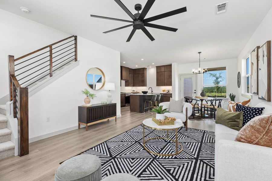 This picture is from another build with a similar floorplan.  The listing is for a to be built home with similar build and fit and finish.