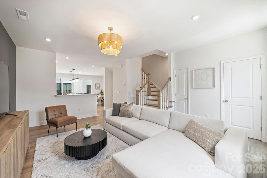 Furnished interior view inside a new home in The Townes of Cotswold, Charlotte (Image 29).
