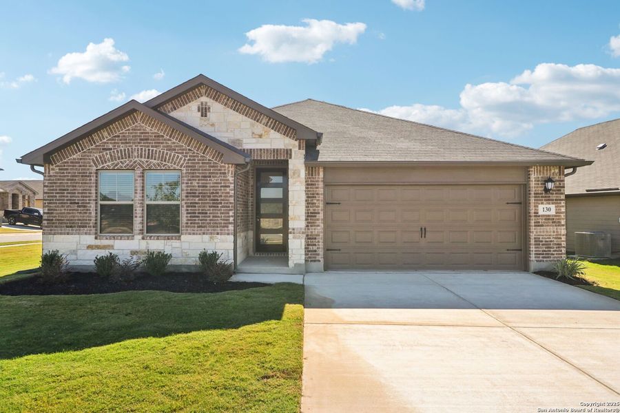 Exterior details and patio area of a home in Legendary Trails - Classic Series, Cibolo (Image 24).