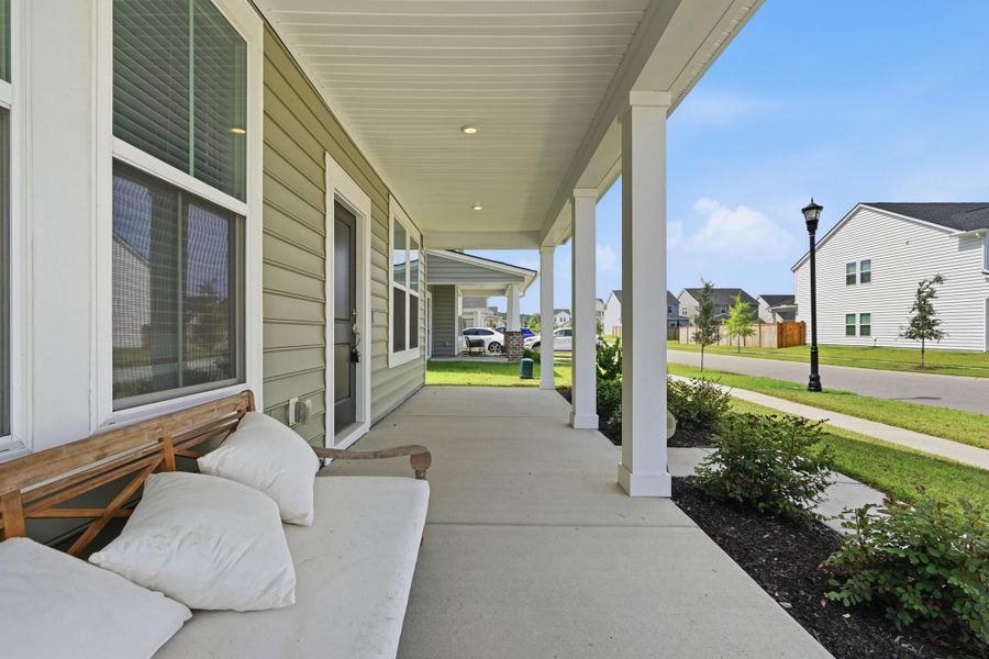 Exterior details and patio area of a home in Sweetgrass at Summers Corner, Summerville (Image 35). Exterior details and patio area of a home in Sweetgrass at Summers Corner, Summerville (Image 35).