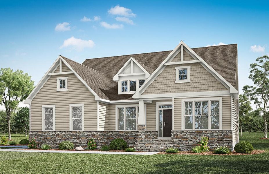 Representative exterior photo of a completed home built from the Middleton by Eastwood Homes in Hancock Farms, Aiken, SC (Image 6).