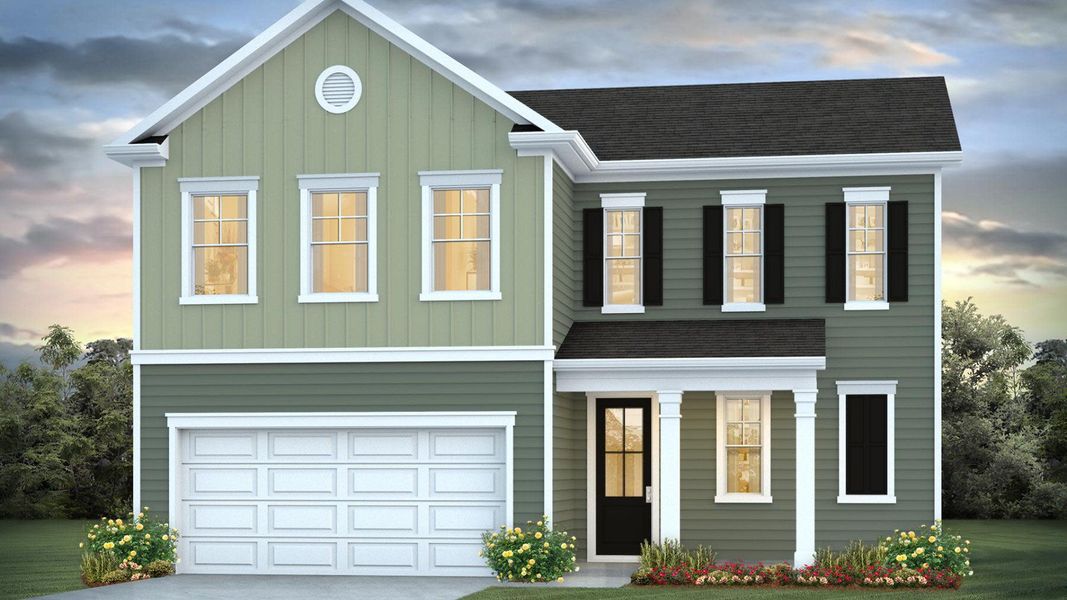 Representative exterior photo of a completed home built from the BELFORT by D.R. Horton in Founders Corner, Summerville, SC (Image 2).