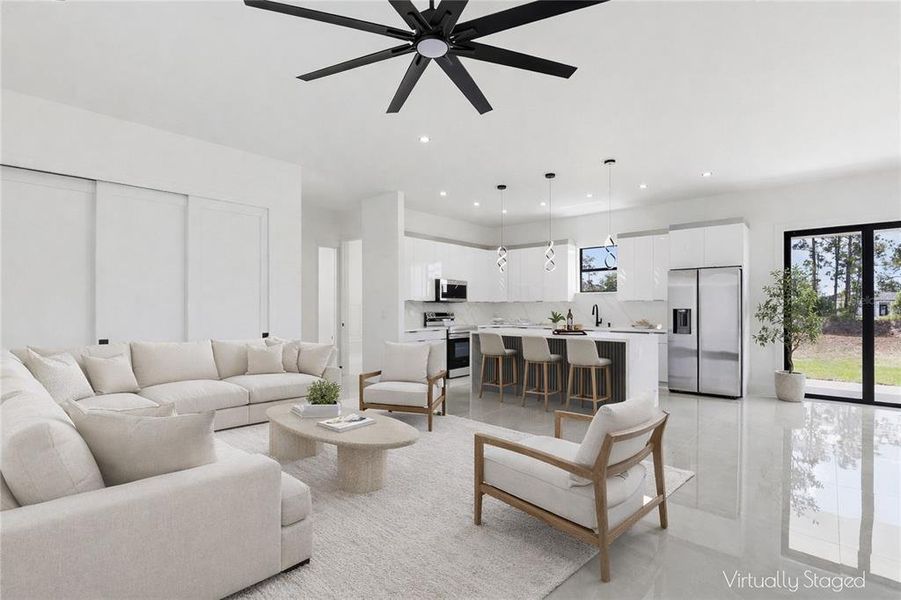 Furnished interior view inside a new home in , Lehigh Acres (Image 10).