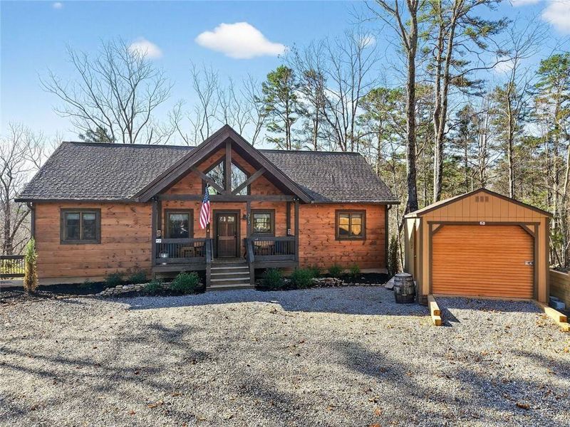 Front exterior of a new home in , Ellijay, GA, highlighting curb appeal (Image 22).