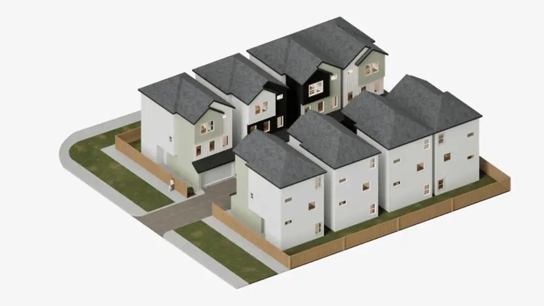 Exterior rendering of this home design in , Houston, TX (Image 3).