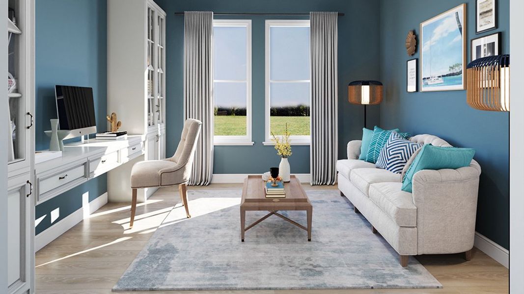 Furnished interior view inside a new home in Esplanade at Kingston, Estero (Image 10). Furnished interior view inside a new home in Esplanade at Kingston, Estero (Image 10).
