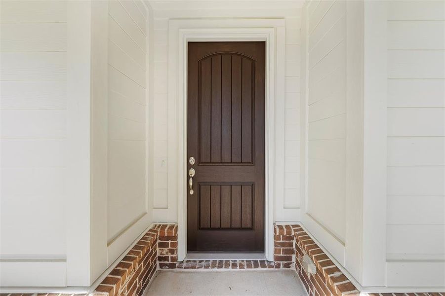 Exterior details and patio area of a home in Clear Sky Addition, Valley View (Image 3).