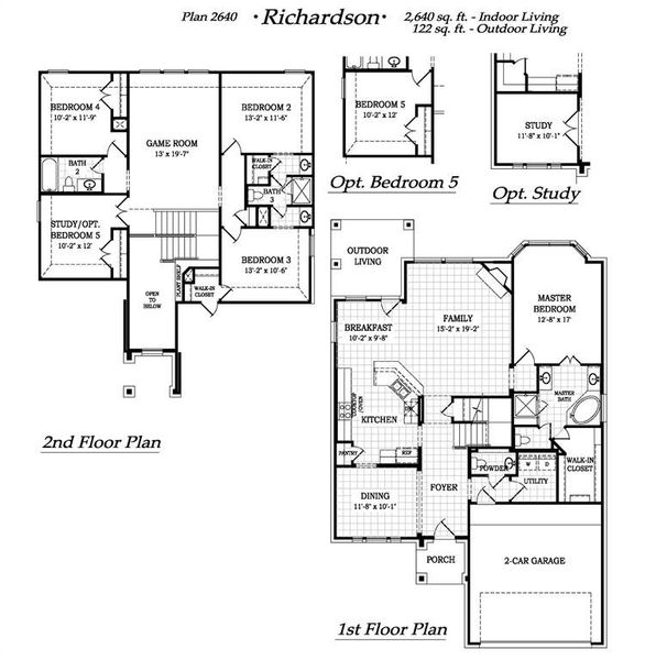 2D floor plan layout of this home in Las Lomas, Forney, TX (Image 5).