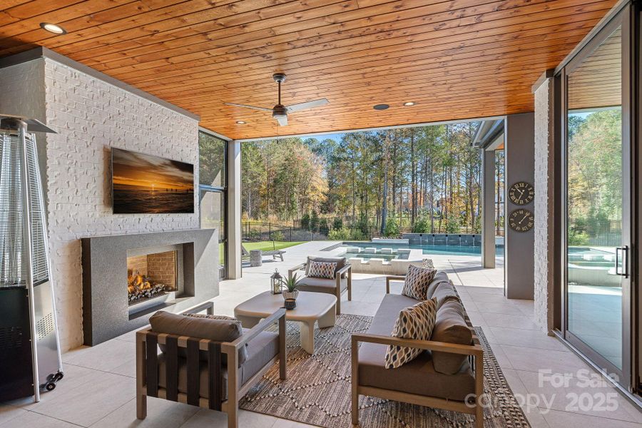 Covered Porches with retractable screens