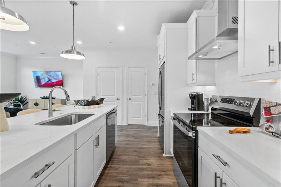 Furnished interior view inside a new home in Market Square at Sawnee Village, Cumming (Image 22).