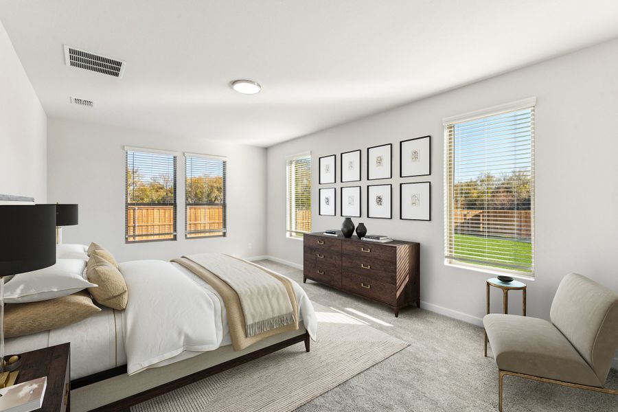 Primary Suite in the Wimbledon home plan by Trophy Signature Homes – REPRESENTATIVE PHOTO Primary Suite in the Wimbledon home plan by Trophy Signature Homes – REPRESENTATIVE PHOTO