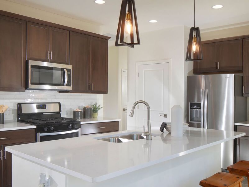 Create gourmet meals in the spacious kitchen.