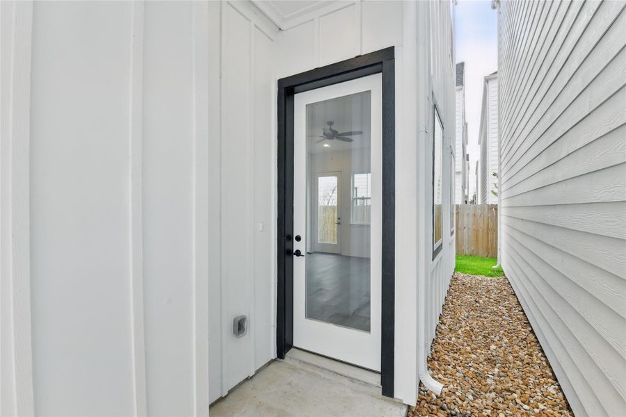 Exterior details and patio area of a home in 9902 Clark, Houston (Image 21). Exterior details and patio area of a home in 9902 Clark, Houston (Image 21).