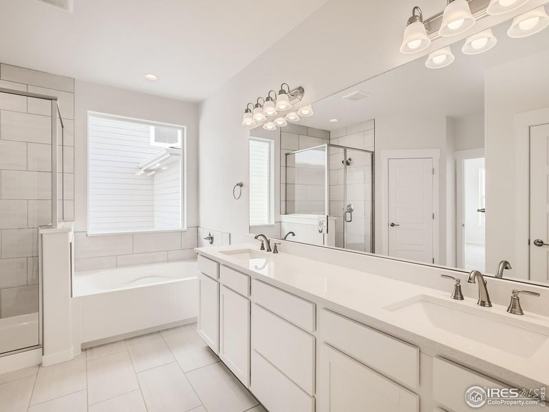 Furnished interior view inside a new home in RainDance, Windsor (Image 11).