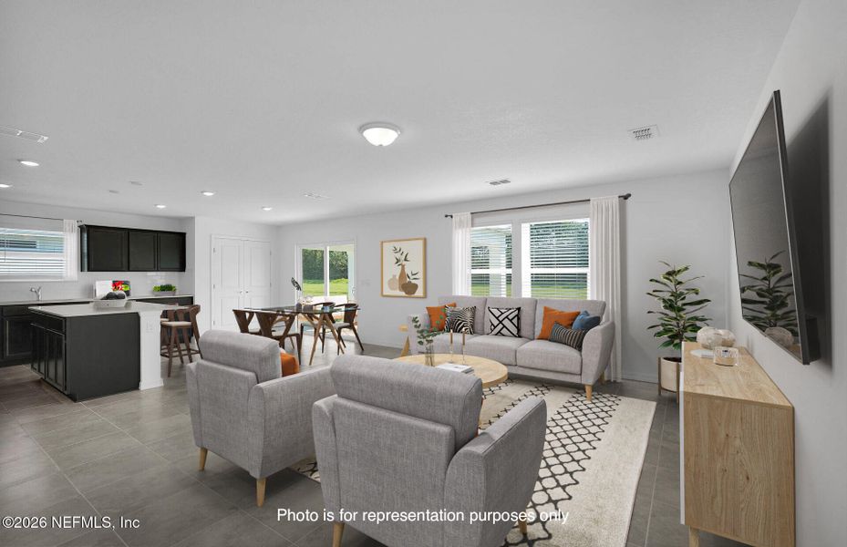 Furnished interior view inside a new home in Wells Landing, Jacksonville (Image 11).