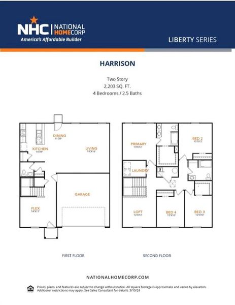 2D floor plan layout of this home in Thomas Estates, La Grange, TX (Image 3).