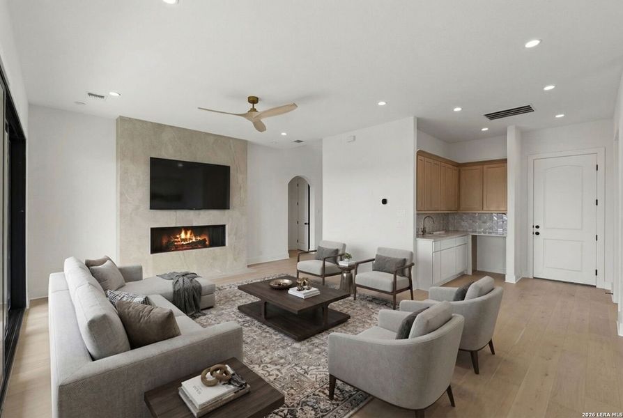 Furnished interior view inside a new home in , Boerne (Image 17).