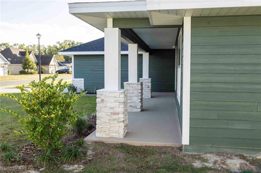 Exterior details and patio area of a home in The Preserve at Laurel Lake, Lake City (Image 43).
