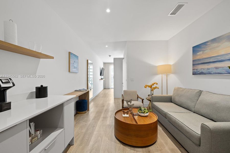 Furnished interior view inside a new home in , Miami (Image 9).