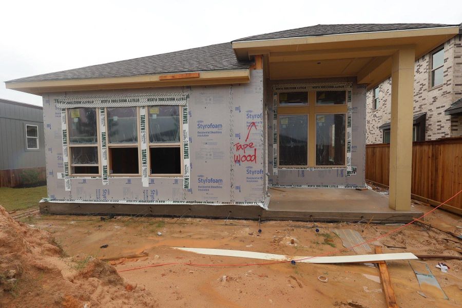 In-progress construction of a new home in Prairieland Village - Grove Collection, Cypress, TX (Image 8).
