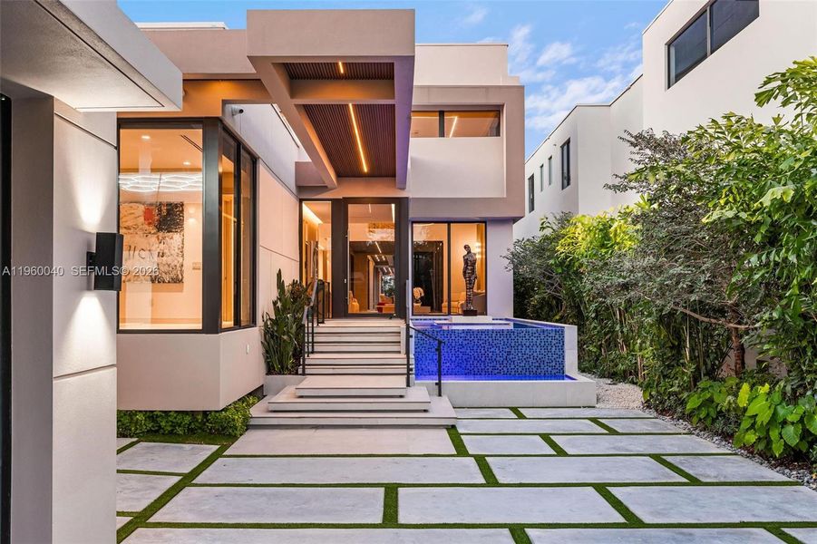 Exterior details and patio area of a home in , Miami (Image 32). Exterior details and patio area of a home in , Miami (Image 32).