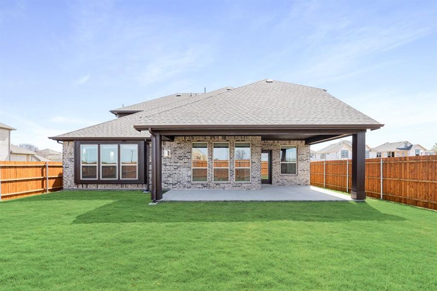 Exterior details and patio area of a home in Glenwood Meadows, Argyle (Image 27). Exterior details and patio area of a home in Glenwood Meadows, Argyle (Image 27).