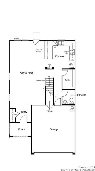 2D floor plan layout of this home in Knox Ridge, Converse, TX (Image 4).