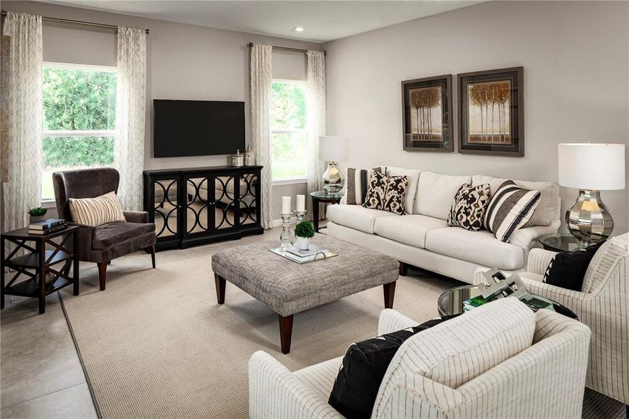 Furnished interior view inside a new home in Overlook at Grassy Lake, Minneola (Image 2).