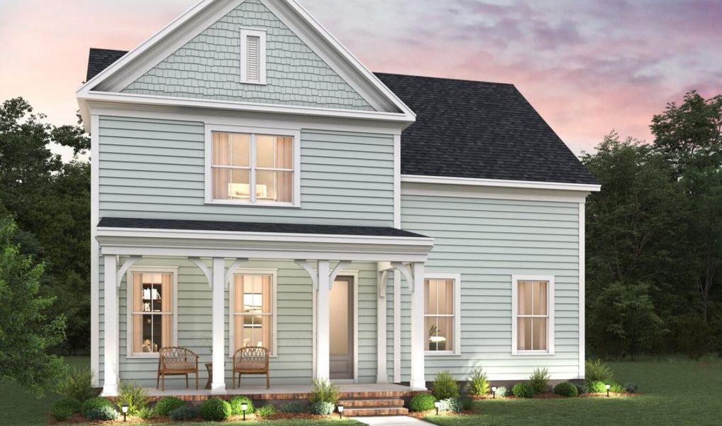 Front exterior of a new home in Midtown at Nexton, Summerville, SC, highlighting curb appeal (Image 1).