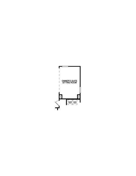 2D floor plan layout for the The Newbury II by Direct Residential Communities in Cash's Crossing, Ellenwood, GA (Image 5).