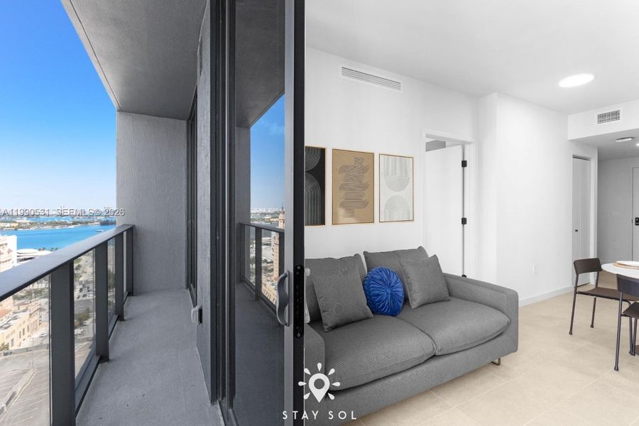 Furnished interior view inside a new home in , Miami (Image 12).