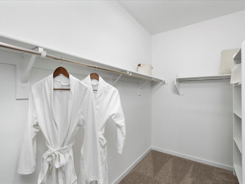 Primary Walk-In Closet in the Jubilee Floorplan at Silva Farms