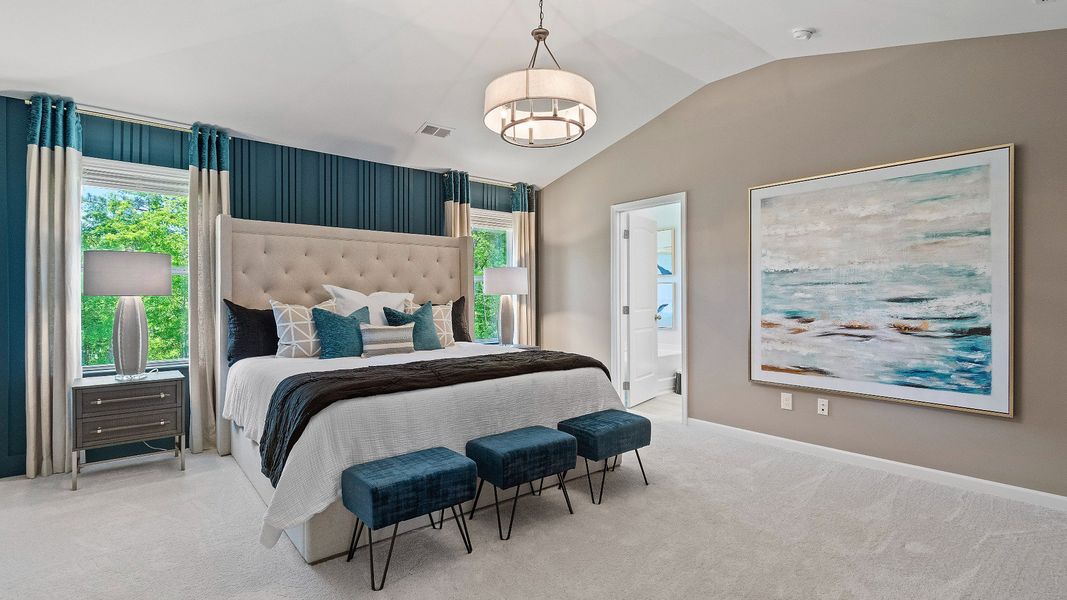 Representative furnished interior of a home built from the Reagan by DRB Homes in Towne Center, Hampton (Image 10).