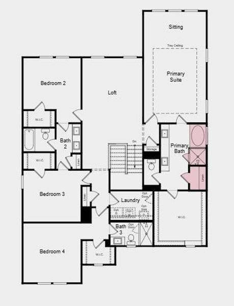 2D floor plan layout of this home in Bennett Farm, Loganville, GA (Image 3).