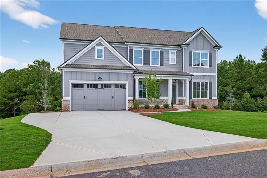 Front exterior of a new home in , Jefferson, GA, highlighting curb appeal (Image 20).