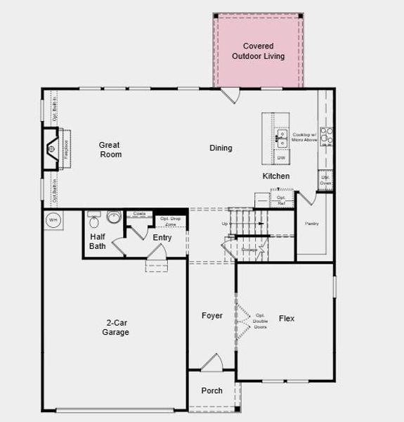 2D floor plan layout of this home in Bennett Farm, Loganville, GA (Image 4).