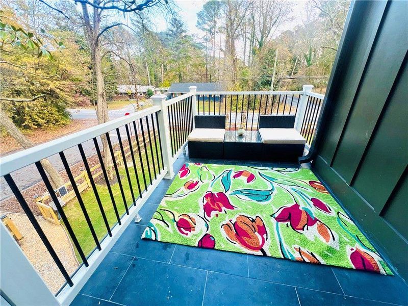 Exterior details and patio area of a home in , Atlanta (Image 35).