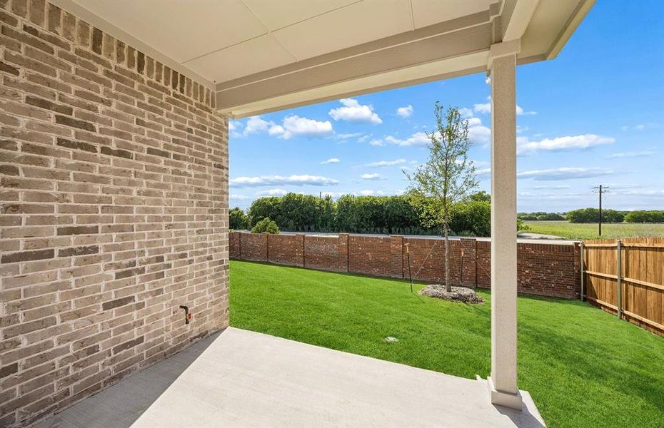 Covered back patio
