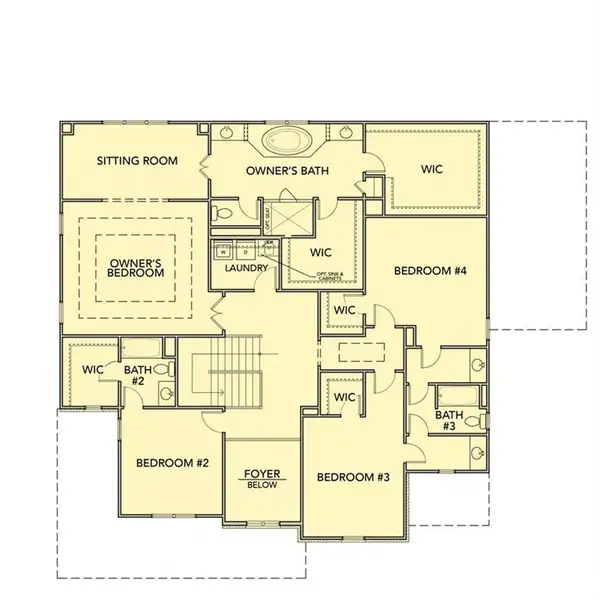 2D floor plan layout of this home in Ford Landing, Acworth, GA (Image 6).