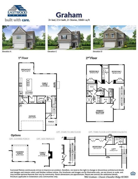 2D floor plan layout of this home in Chandler Ridge, McLeansville, NC (Image 3).