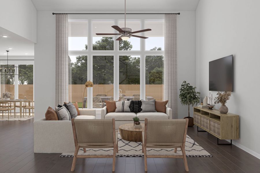 Representative furnished interior of a home built from the Enfield by Tri Pointe Homes in Lariat, Liberty Hill (Image 9).