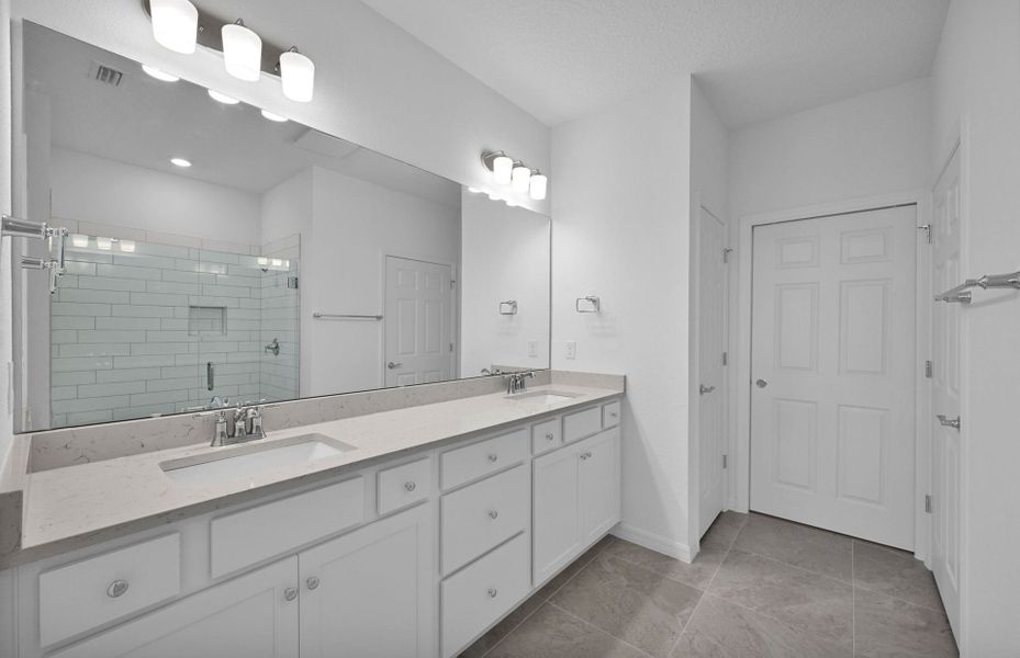 Furnished interior view inside a new home in Del Webb Wildlight, Yulee (Image 11).