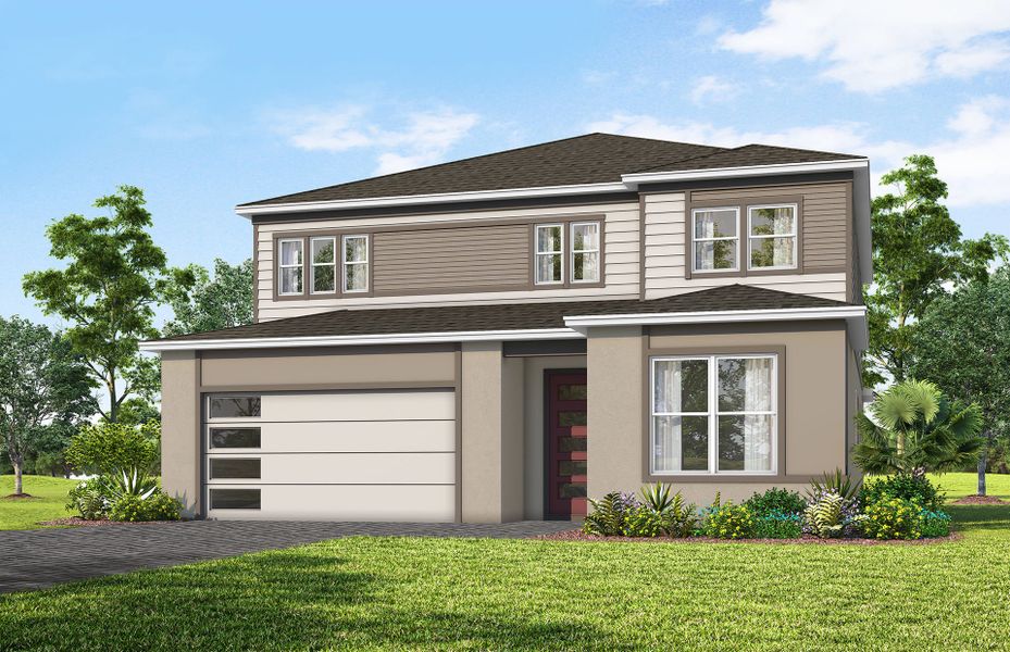 Representative exterior photo of a completed home built from the Scarlett by Pulte Homes in Avera, Orlando, FL (Image 20).