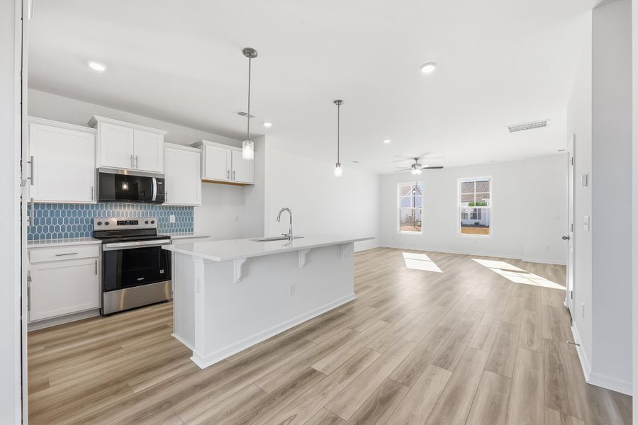 Representative furnished interior of a home built from the Driftwood II by Great Southern Homes in Ashrei, Gaston (Image 18).