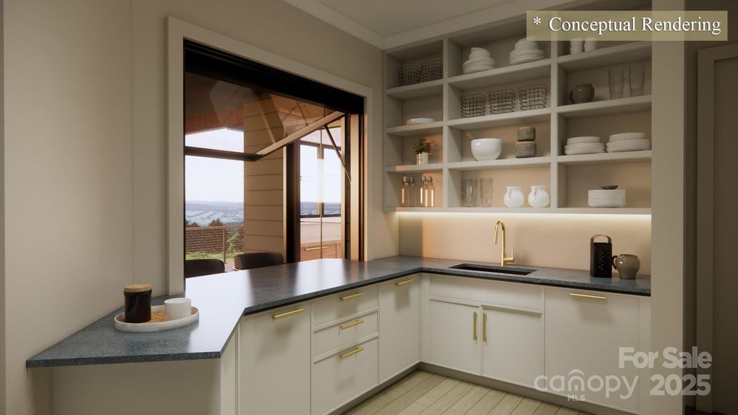 Furnished interior view inside a new home in , Lake Toxaway (Image 3).