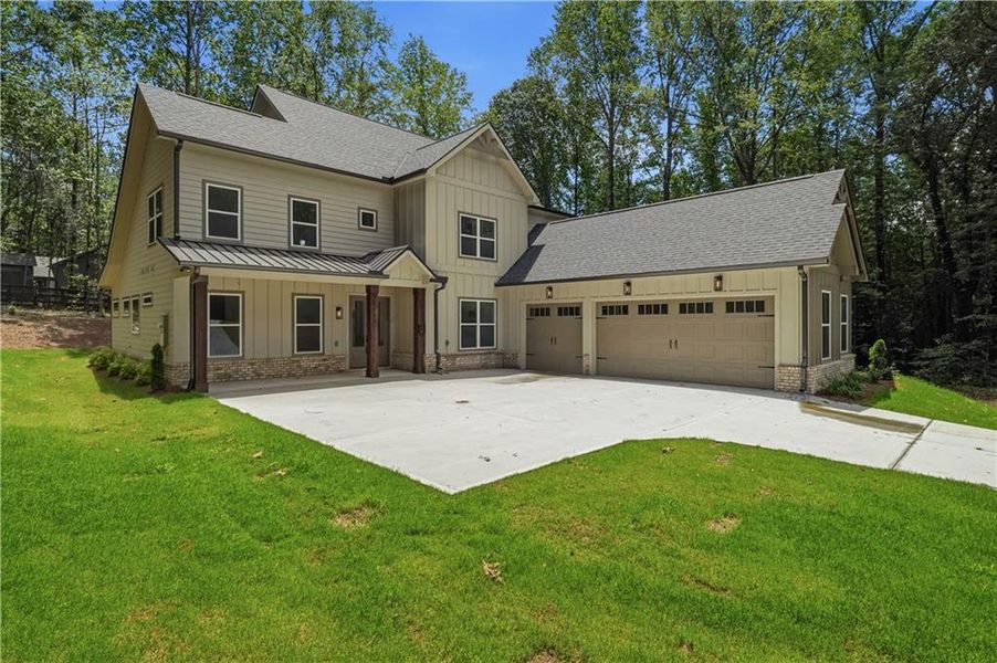 Front exterior of a new home in , Pendergrass, GA, highlighting curb appeal (Image 31). Front exterior of a new home in , Pendergrass, GA, highlighting curb appeal (Image 31).